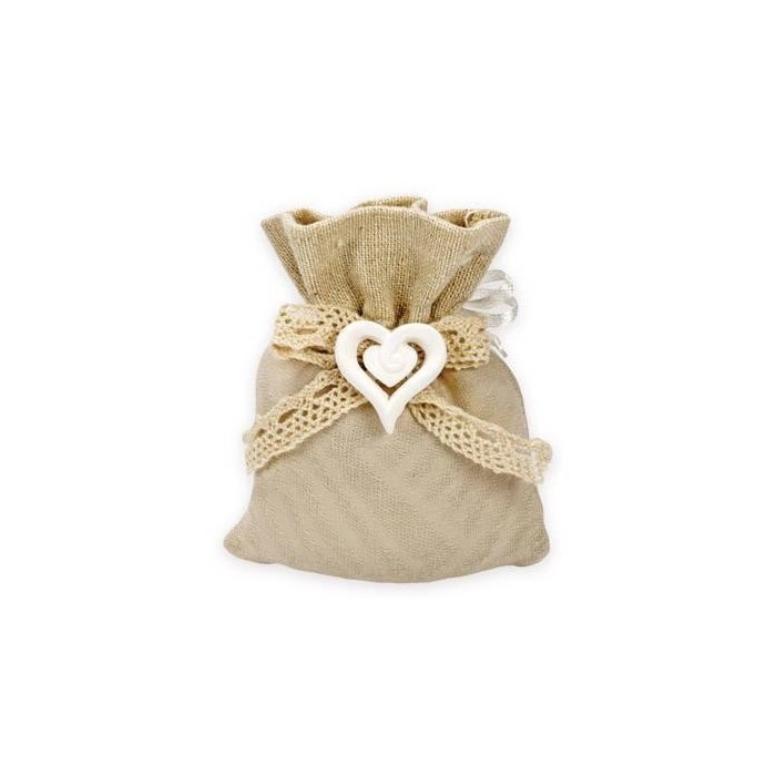 SACCHETTO CCUORE GESSETTO BEIGE